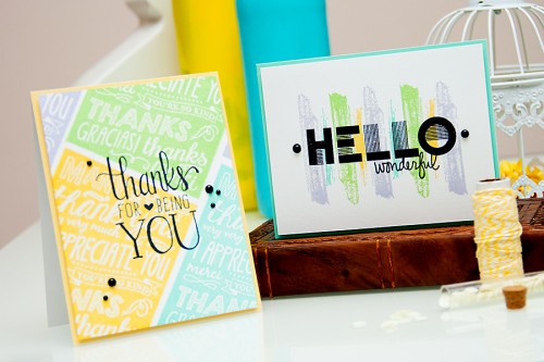 Yana Smakula | Hero Arts - Thank for being you & Hello Wonderful cards