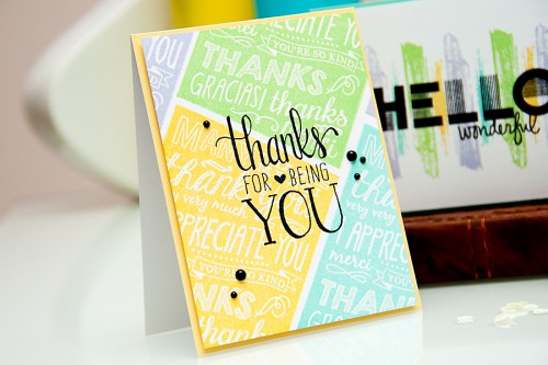 Yana Smakula | Hero Arts - Thank for being you & Hello Wonderful cards