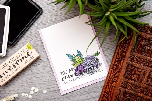 Yana Smakula | You Are Absolutely Awesome #heroarts #cardmaking #stamping #succulents