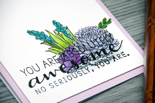 Yana Smakula | You Are Absolutely Awesome #heroarts #cardmaking #stamping #succulents