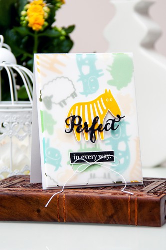 Yana Smakula | Waffle Flower Perfect in Every Way Card #stamping #cardmaking #waffleflower #zebra #animals