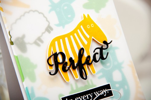 Yana Smakula | Waffle Flower Perfect in Every Way Card #stamping #cardmaking #waffleflower #zebra #animals