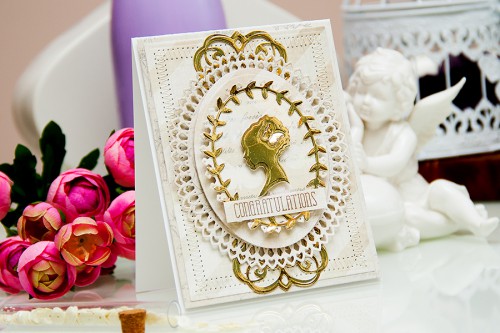 Yana Smakula | Elegant Congratulations Card #spellbinders #averyelle #firsteditions