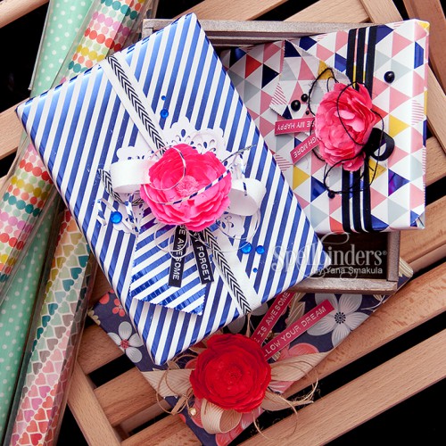 Yana Smakula | Spellinders Create a Poeny Flower Decorated Gift Wrap #paperflower #peony #diy