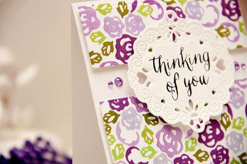 Yana Smakula | Clean & Simple Die Cutting - Thinking Of You Card #Spellbinders #AveryElle #stampingwithdies