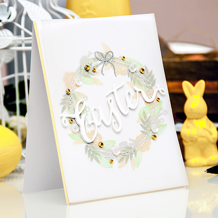 Easy Stamped Easter Wreath Card. Video