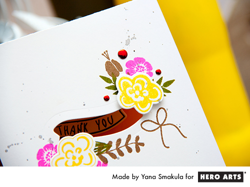 Yana Smakula | Hero Arts Stamp & Cut Flowers Window Card 