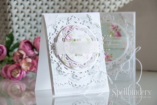 Yana Smakula | Spellbinders Circle Delight S4-511 Card - You Are In My Thoughts & Prayers using Bella Rose Papers from First Edition and Stamps from Altenew