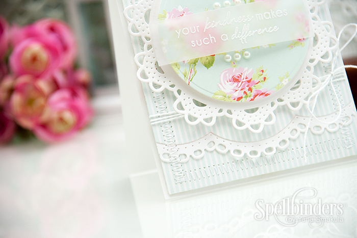 Yana Smakula | Spellbinders Circle Delight S4-511 Card - You Are In My Thoughts & Prayers using Bella Rose Papers from First Edition and Stamps from Altenew