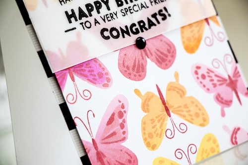 Yana Smakula | Hero Arts - Have a Wonderful Day Birthday Stamped Butterflies Card 