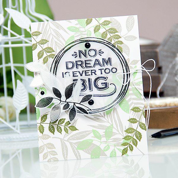 Hero Arts | Foliage Stamped Pattern - No Dream Is Ever Too Big