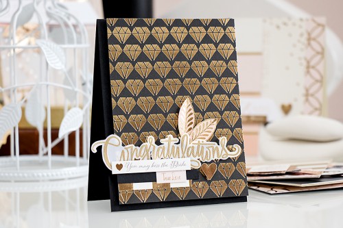 Yana Smakula | Simon Says Stap May Card Kit Wedding Themed Cards #sssck #cardkit #carmaking #wedding #goldandpeach