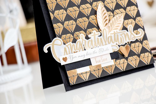 Yana Smakula | Simon Says Stap May Card Kit Wedding Themed Cards #sssck #cardkit #carmaking #wedding #goldandpeach