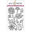 Altenew STRIPED FLOWERS Clear Stamp Set