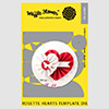 Waffle Flower Rosette Hearts Template Die