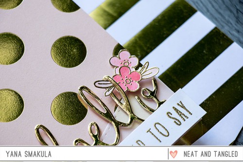 Yana Smakula | Neat & Tangled Just Wanted to Say Hello Card gold polka dot