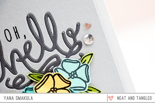 Yana Smakula | Neat & Tangled May 2015 Release. Day 3 - Oh Hello Card featuring Hello Stamp + Die set