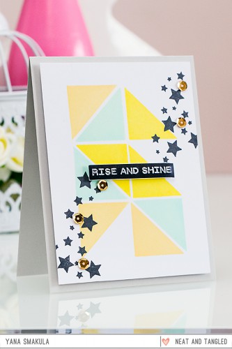 Yana Smakula | Neat & Tangled May 2015 Release. Day 4 - Rise & Shine Card featuring Planner Blocks