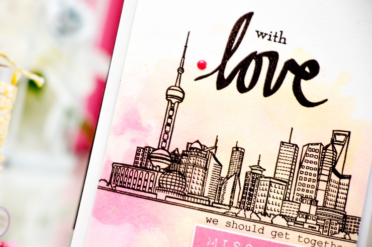 Yana Smakula | Altenew Sketchy Cities With Love Watercolor Card