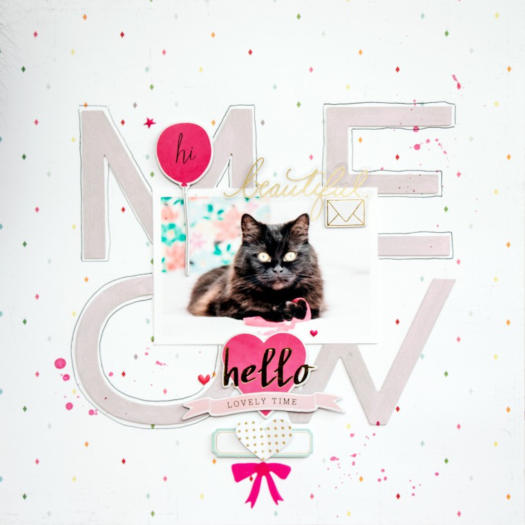 Yana Smakula | Gossamer Blue June 2015 Kits MEOW layout