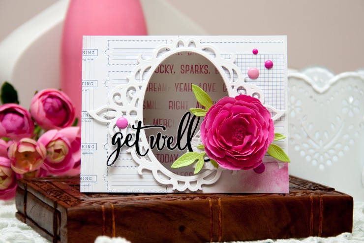 Yana Smakula | Spellbinders Get Well Window Card