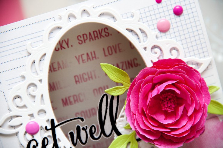 Yana Smakula | Spellbinders Get Well Window Card