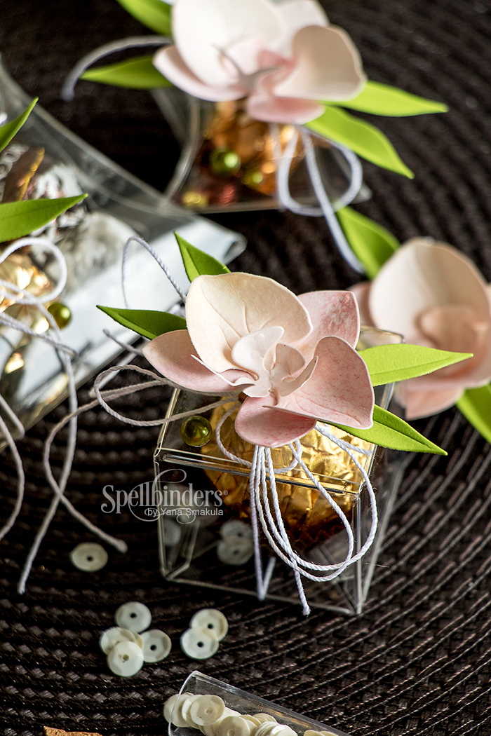 Yana Smakula | Spellbinders Paper Orchid Gift Toppers