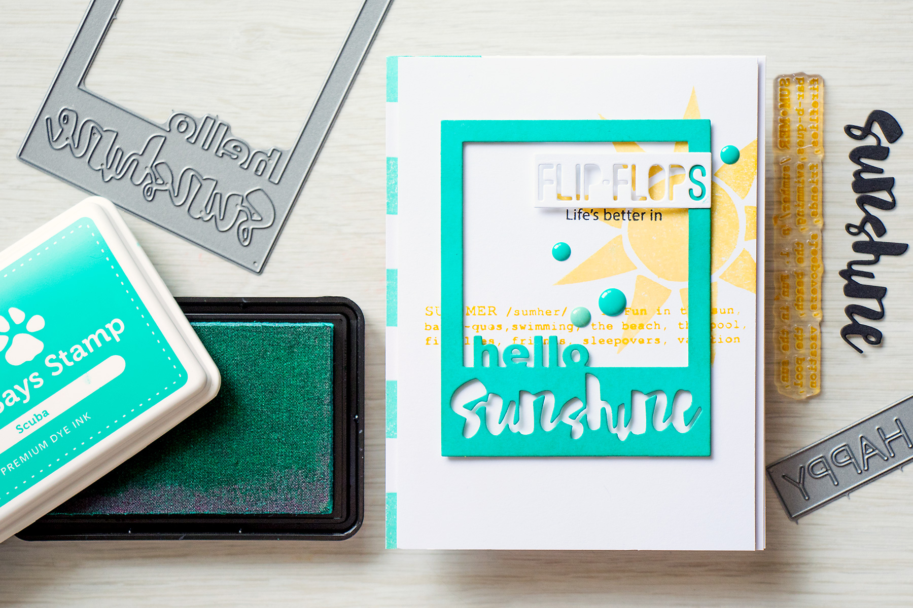 Yama Smakula | Simon Says Stamp Splash of Color Hello Sunshine Card