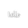 Simon Says Stamp PAINTED HELLO Wafer Thin Die sssd111486 Splash of Color