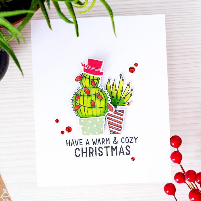 Yana Smakula | Hero Arts Cacti Card - Warm and Cozy Christmas