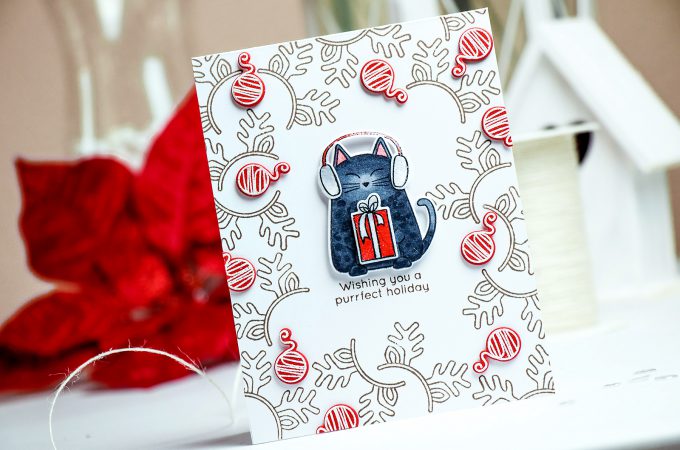 Simon Says Stamp | Purrfect Holidays Cat Christmas Card.