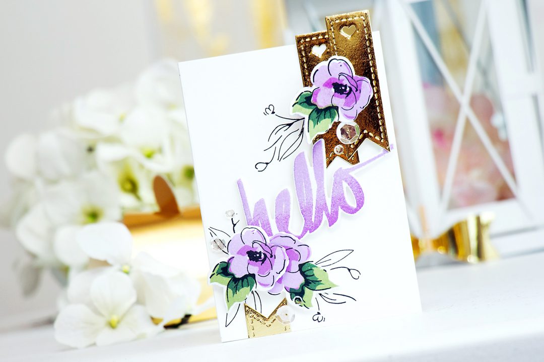 Altenew + Pretty Pink Posh | Hello Painted Flowers Stamps