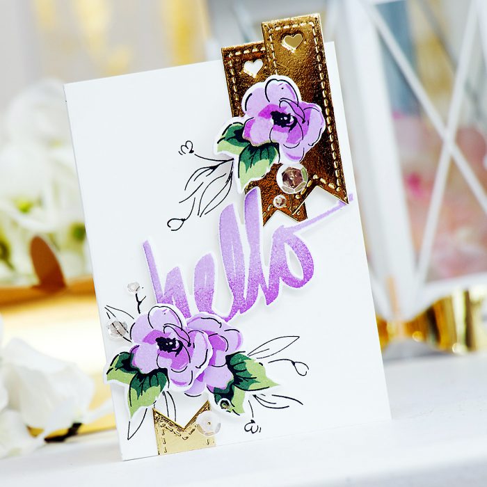 Altenew + Pretty Pink Posh | Hello Painted Flowers Stamps