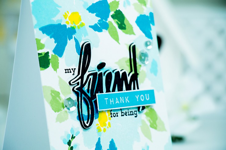 Yana Smakla | Thank You For Being My Friend Card using Watercolor Wonders stamp set