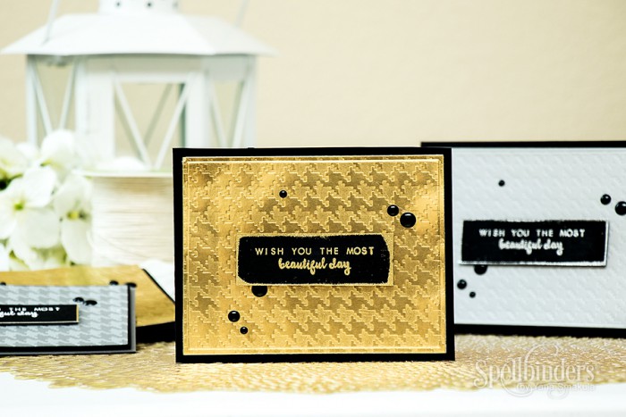 Spellbinders | CHAW16 Sneak Peak Blog Hop | Card using ⦁ S4-581 Houndstooth Texture Plate by Yana Smakula