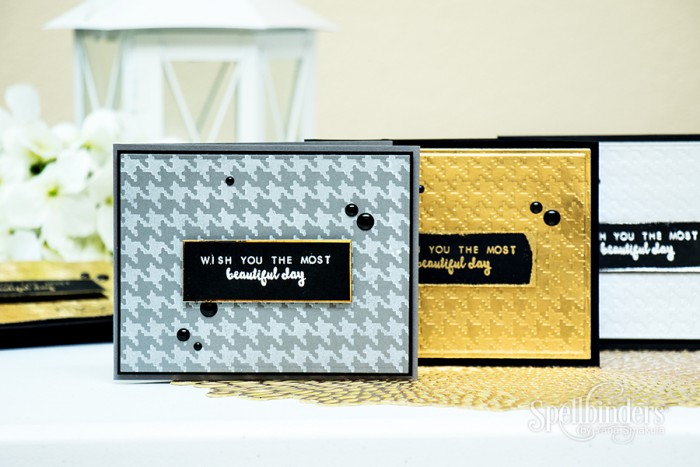 Spellbinders | CHAW16 Sneak Peak Blog Hop | Card using ⦁ S4-581 Houndstooth Texture Plate by Yana Smakula