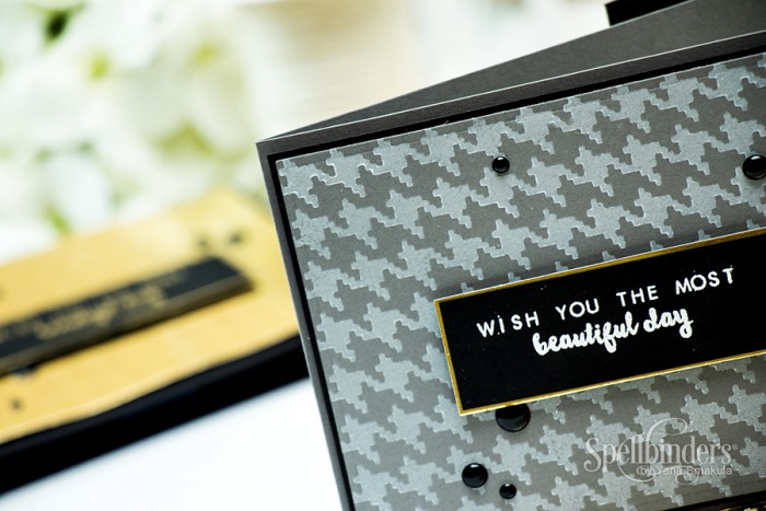 Spellbinders | CHAW16 Sneak Peak Blog Hop | Card using ⦁ S4-581 Houndstooth Texture Plate by Yana Smakula