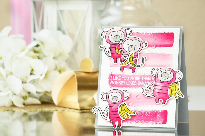 MFT Guest Designer| Monkey Valentine's Day Card