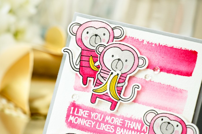 MFT Guest Designer| Monkey Valentine's Day Card