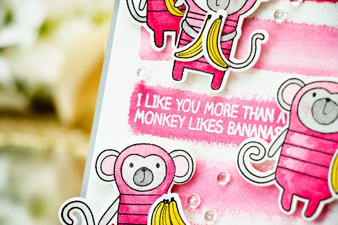 MFT Guest Designer| Monkey Valentine's Day Card