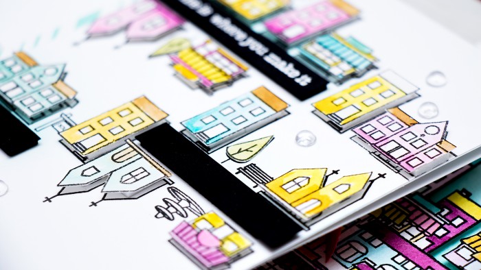 Hero Arts | Building a Town with Mini House Stamps by Yana Smakula