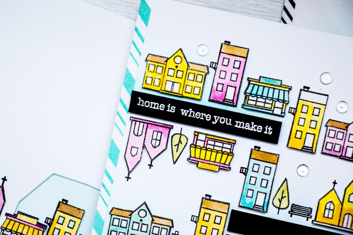 Hero Arts | Building a Town with Mini House Stamps by Yana Smakula