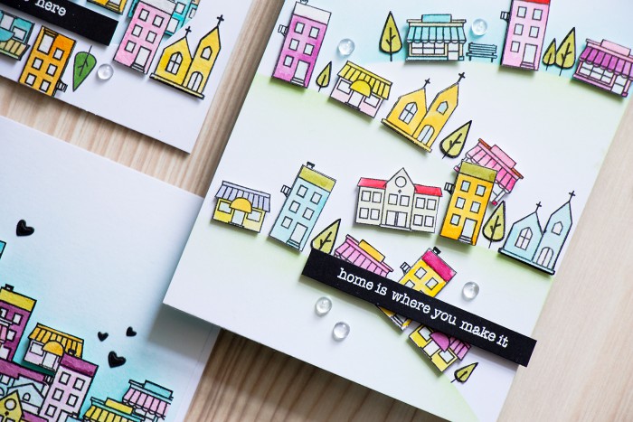 Hero Arts | Building a Town with Mini House Stamps