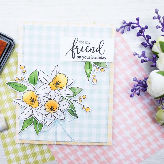 Simon Says Stamp | Beautiful Daffodils Spring Card by Yana Smakula