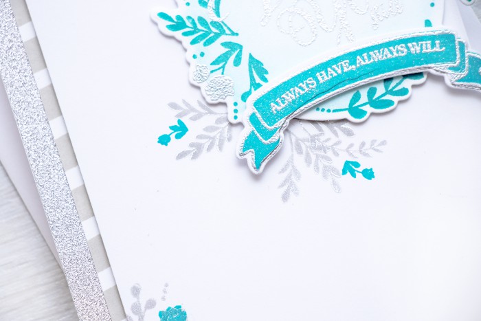 WPlus9 | Love You Still - Silver Stamping & Heat Embossing. Love & Valentine's Day Card by Yana Smakula