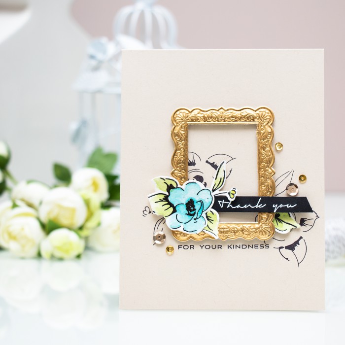 Altenew | Watercolor Painted Flowers Card by @yanasmakula