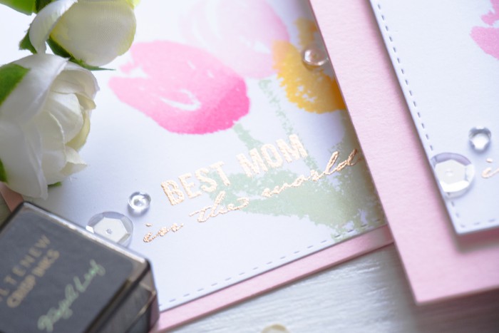 Altenew | Faux Watercolor Tulips Mother's Day Card by @yanasmakula