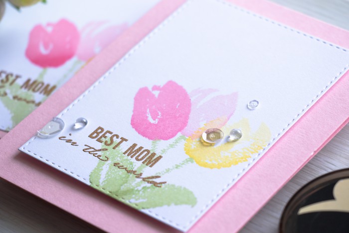 Altenew | Faux Watercolor Tulips Mother's Day Card by @yanasmakula