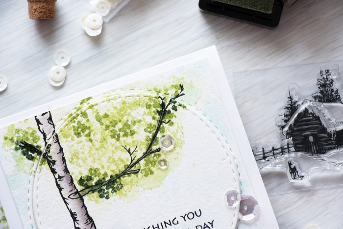 Altenew | Birch Tree Watercolor Card by @yanasmakula using stamps from @altenew 