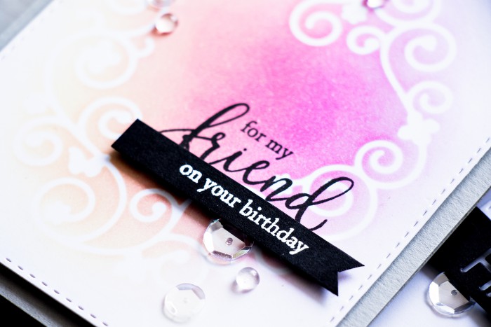 Simon Say Stamp | DIY Stencils using Dies. Two color ink blending